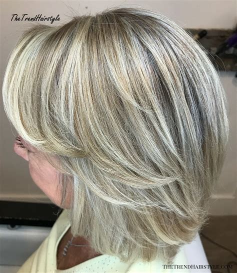 Best short layered haircuts for women over 50. Tousled Blonde Highlights - 20 Flattering Medium-Length Haircuts for Women Over 50 - The ...