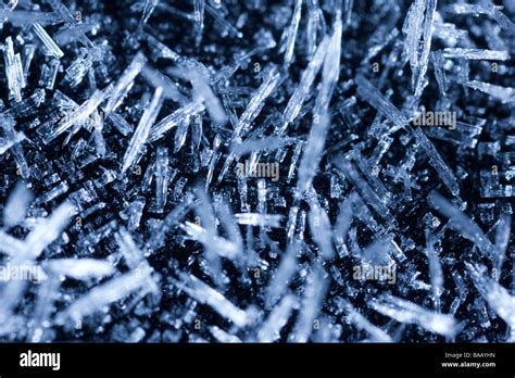 Close Up Photo Of Ice Crystals Formed As Frost Stock Photo Alamy