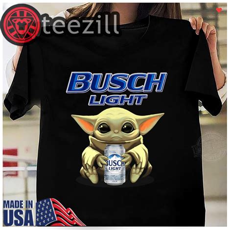 Busch Light Beer Funny Baby Yoda Shirt Teezill