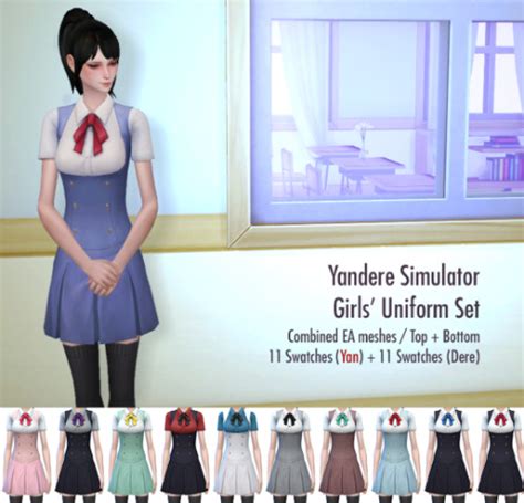 Akademi Girls Uniform Dev Ver Sims 4 Sims 4 Clothing Sims 4 Anime