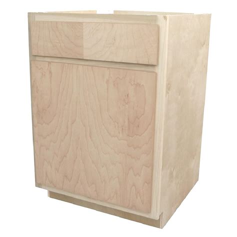 Door rails and stiles are 3/4 thick; Kapal Wood Products B24-BHP 24 In Unfinished Birch /Poplar Base Cabinet at Sutherlands