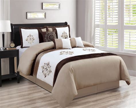 With free shipping on comforters and. 3 Wholesale Collins King Size Beige 7 Piece Bedding Set ...