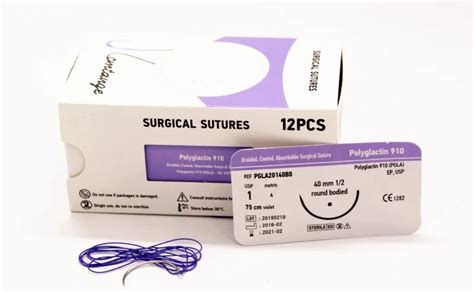 Medical Sterile Polyglactin 910 Surgical Suture With Needle Buy