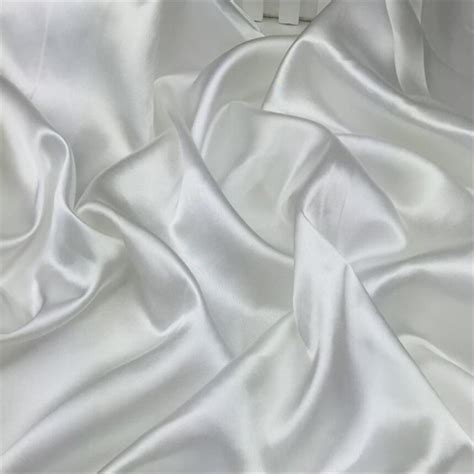 Shiny Polyester White Satin Fabric Roll For Wedding In Fabric From Home