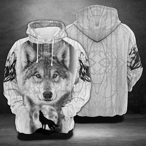 Wolf 3d Printed Hoodie Teeruto
