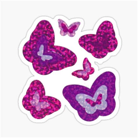 Y2k Butterfly Stickers Sticker For Sale By Playbunni Redbubble