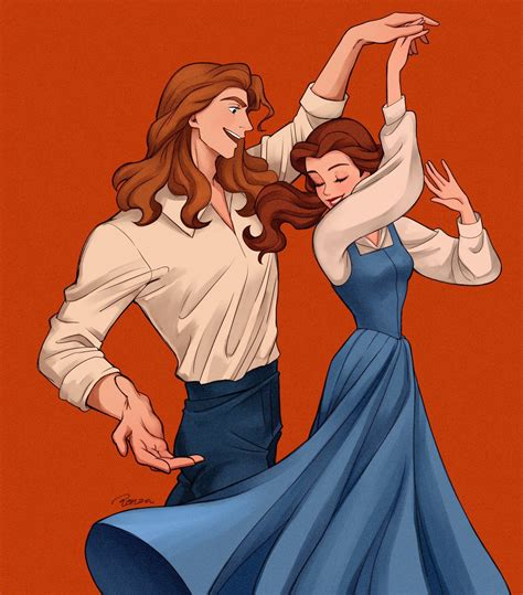 ponzuxponzu disney belle and adam disney princess art disney princess drawings disney art