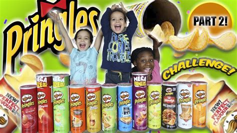 Pringles Challenge Round 2 Kids Try All 12 Flavors Youtube