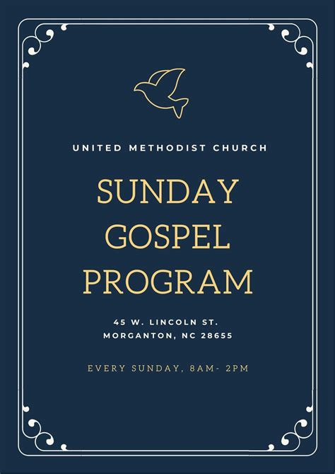 Free Printable Customizable Church Program Templates Canva