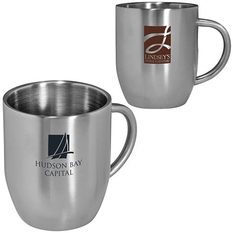 Promotional 12 Oz Double Wall Stainless Steel Coffee Mugs With Custom