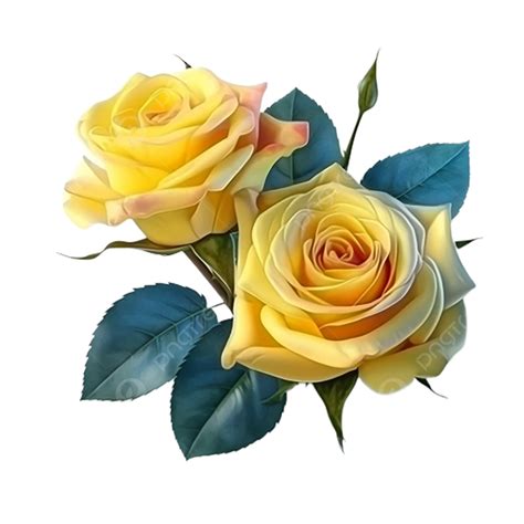 Yellow Rose Bouquet Leaf Plant T Png Transparent Image And