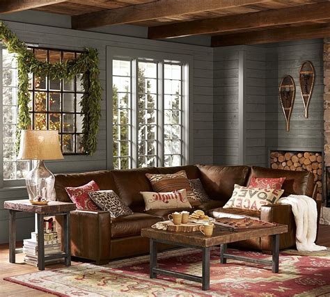 Sacramento Pottery Barn Chaise Living Room Rustic With Contemporary