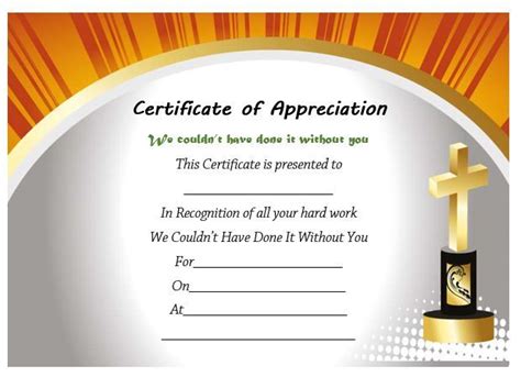 Pastor Appreciation Certificate Template Free Pastor Appreciation Day Certificate Of