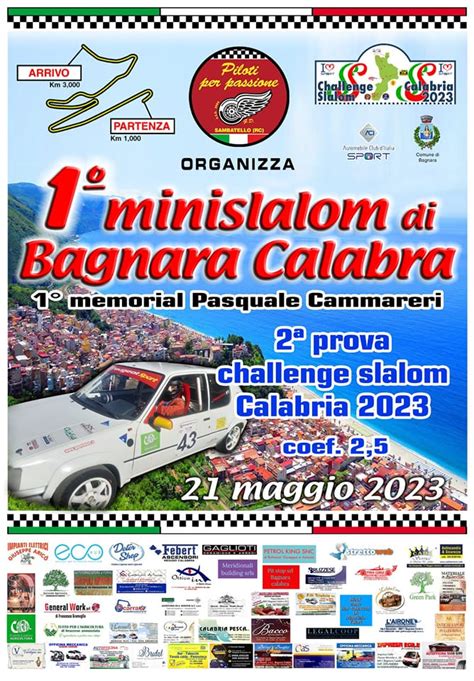 Automobilismo Tutto Pronto Per Il Minislalom Di Bagnara Calabra Le