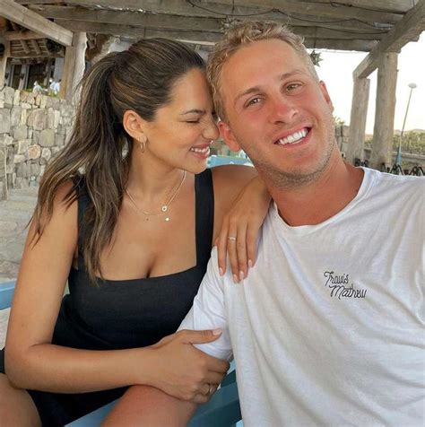 jared goff s girlfriend christen harper sweetly reacts to lions first win during si swimsuit shoot