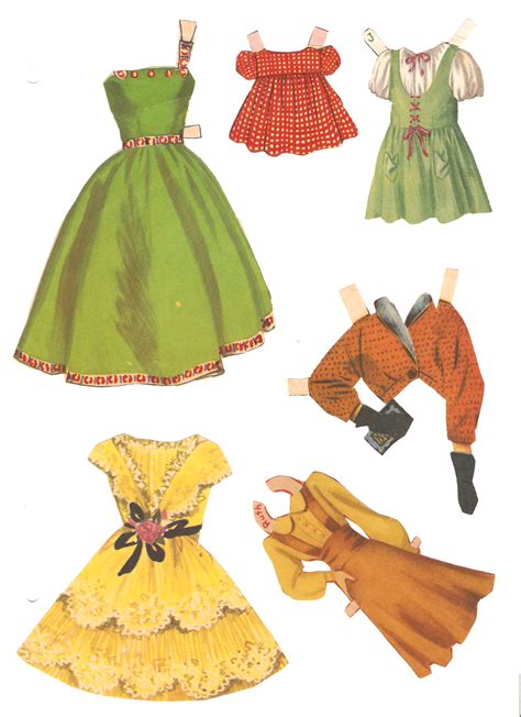 Miss Missy Paper Dolls Misc Clothes