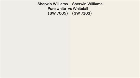 Sherwin Williams Pure White Vs Whitetail Side By Side Comparison