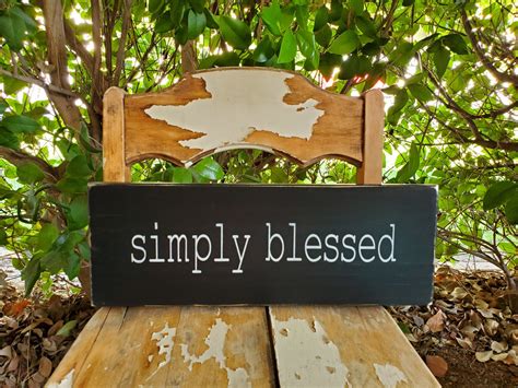 Simply Blessed Sign Blessed Wood Sign Rustic Blessed Decor Etsy