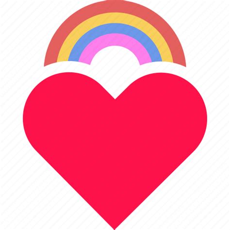 gay heart lgbt love queer rainbow valentine icon download on iconfinder