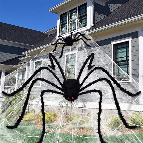 Unomor Halloween Spider Web Decorations With 200 Spider