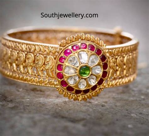 Antique Gold Kada Indian Jewellery Designs