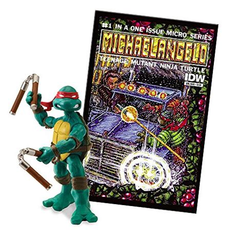 Teenage Mutant Ninja Turtles Micro Comic Series Michelangelo Action