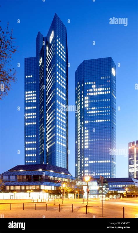 Deutsche Bank Twin Towers Nicknamed Debit And Credit Frankfurt Am