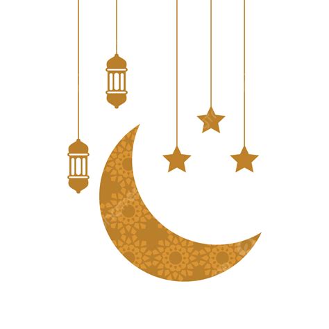 Gambar Tanglung Ramadan Kareem Mubarak Dan Bulan Vektor Ramadhan