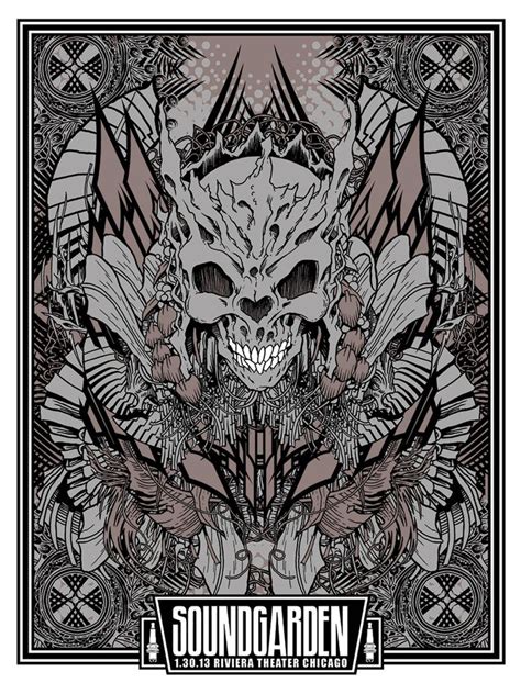 Soundgarden Chicago Posters By Brian Mercer On Sale Rock Poster Art Chicago Poster Rock Band