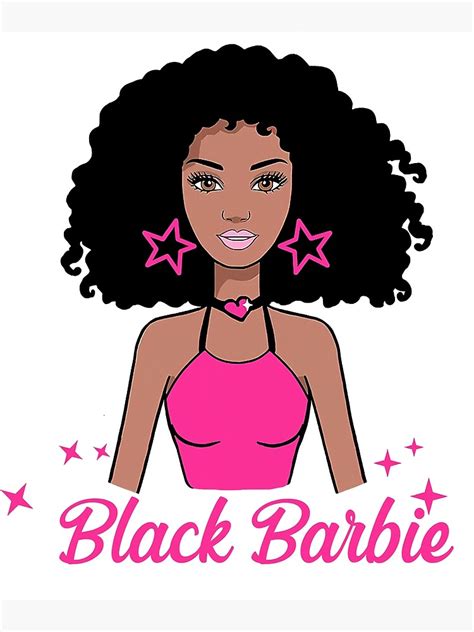 black barbie melanin girl afro poster for sale by mallikadragich redbubble