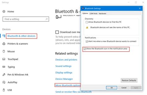 Licône Bluetooth Ne Saffiche Pas Dans La Barre Des Tâches De Windows