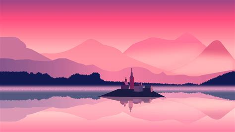 39 Pastel Pink Background Landscape Zflas
