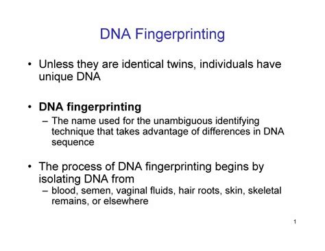Dna Fingerprinting Notes Learnpick India