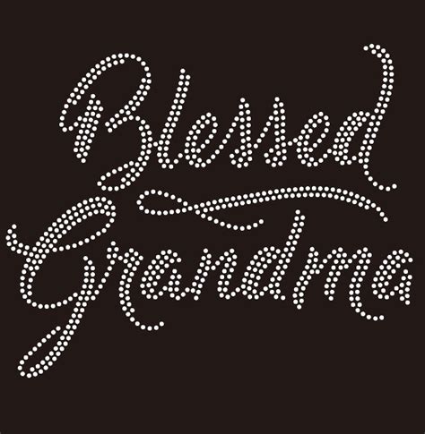 Blessed Cursive Heart Shape Custom Rhinestone Transfer Texas