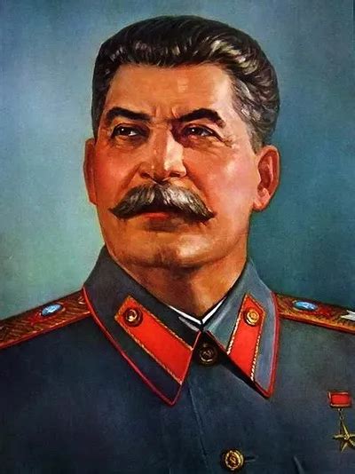 Comrade Stalin Portrait Black Nd White Cccp Ussr Poster Vintage