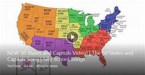 The 50 States And Capital Video The 50 States And Capital Song Silly