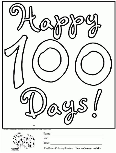 One hundred days of school printable book a short, printable book about the 100th day of school for early readers. 100th day of school coloring pages | School coloring pages ...