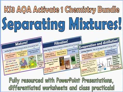Separating Mixtures Aqa Activate 1 Ks3 Science Bundle Teaching Resources