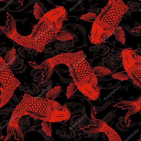 japanese carp seamlessly — stock vector © daicokuebisu 31672093