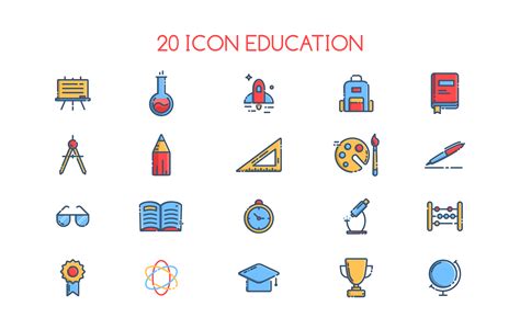 Education Icon Set Grafik Von Captoro Creative Fabrica