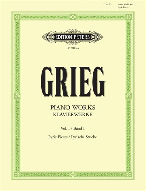 Forwoods Scorestore Grieg Complete Lyric Pieces For Piano Published