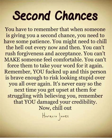 If Another Person Blesses You With A Second Chance You Have To