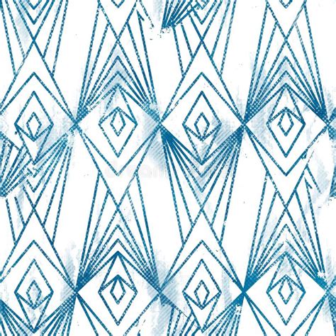 Seamless Blue Ink Pen Crosshatch Blueprint Pattern Stock Illustration