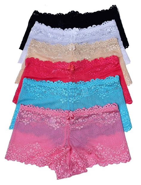Iheyi Pieces Women S Sexy Boxer Hipter Babeshort Lace Babeshorts Panty Underwear SMALL