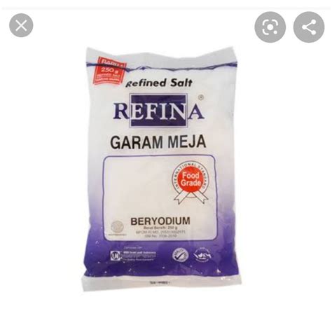 Jual Refina Garam Meja Refined Salt 250 Gram Shopee Indonesia