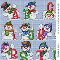 Snowman cross stitch pattern pdf instant download cute cross stitch winter cross stitch christmas cross stitch snowflake xstitch nursery. Maria Diaz - Jolly snowmen ABC (cross stitch)