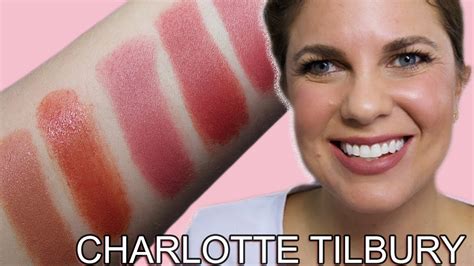 Charlotte Tilbury Lipstick Swatches Pillow Talk M I Kiss Stoned
