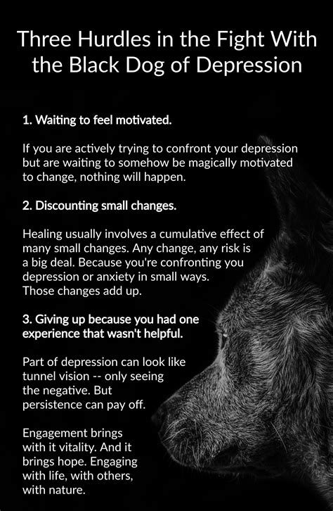 Three Hurdles In The Fight With The Black Dog Of Depression Dr