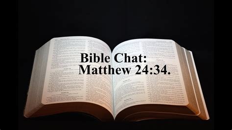 Bible Chat Matthew 2434 Youtube