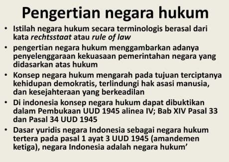 Pengertian Negara Hukum Di Indonesia My Skripsi